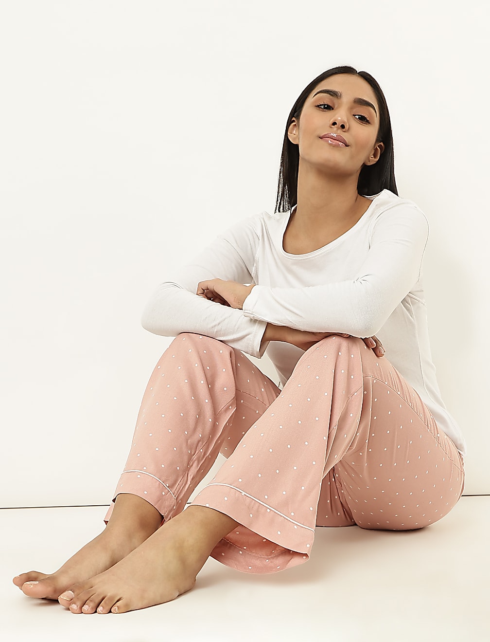 Pure Viscose Polka Dot Pyjama