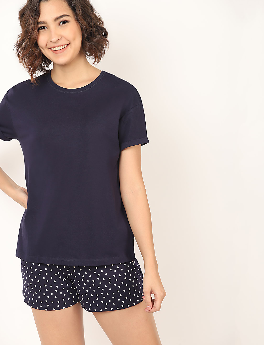 2 Pack Pure Cotton Round Neck Top Set
