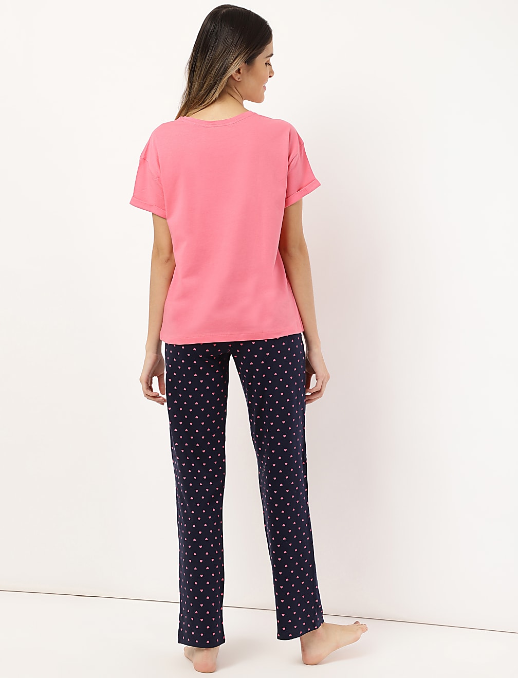 Pure Cotton Printed Round Neck Night Set