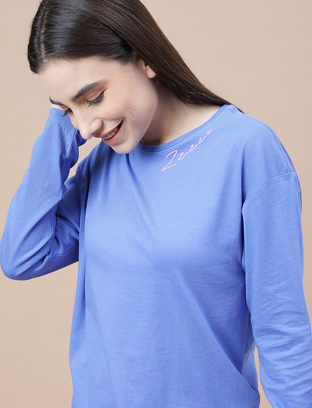 Cotton Mix Printed Crew Neck Pyjama Set