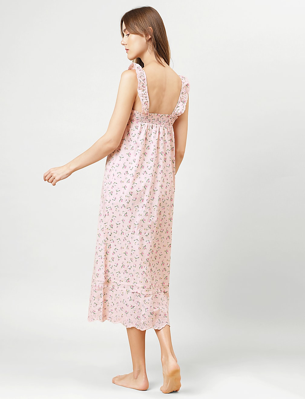 Floral Regular Square Neck Night Dress