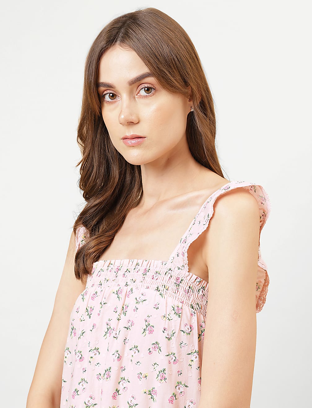 Floral Regular Square Neck Night Dress