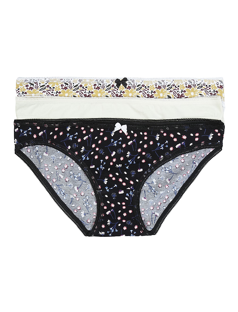 3 Pack Cotton Mix Printed Knickers