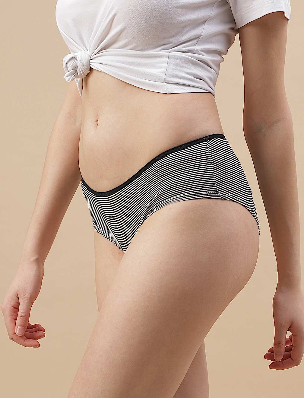 Low Rise Striped Shorts