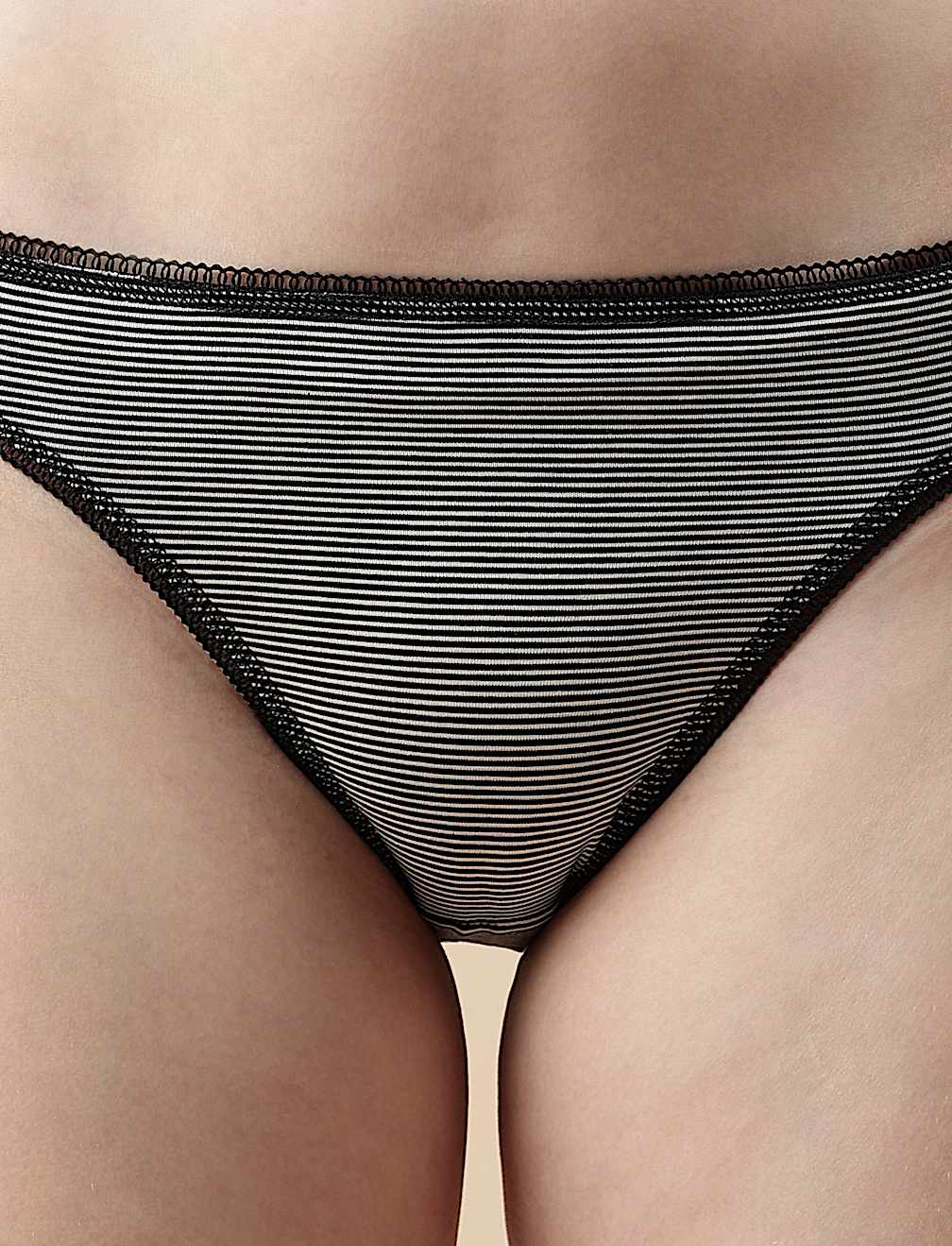 Pack of 3 Cotton Mix High Legs Panty