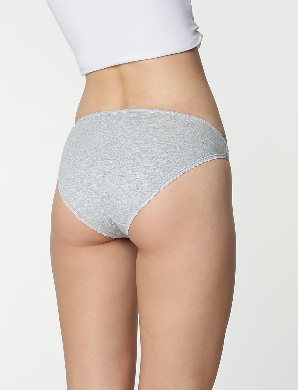 3pk Cotton Rich High-Leg Knickers