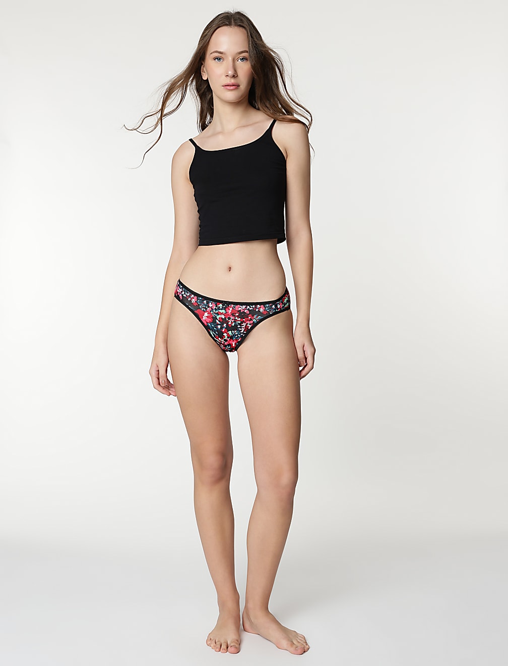 3pk Plain High Legs Knickers