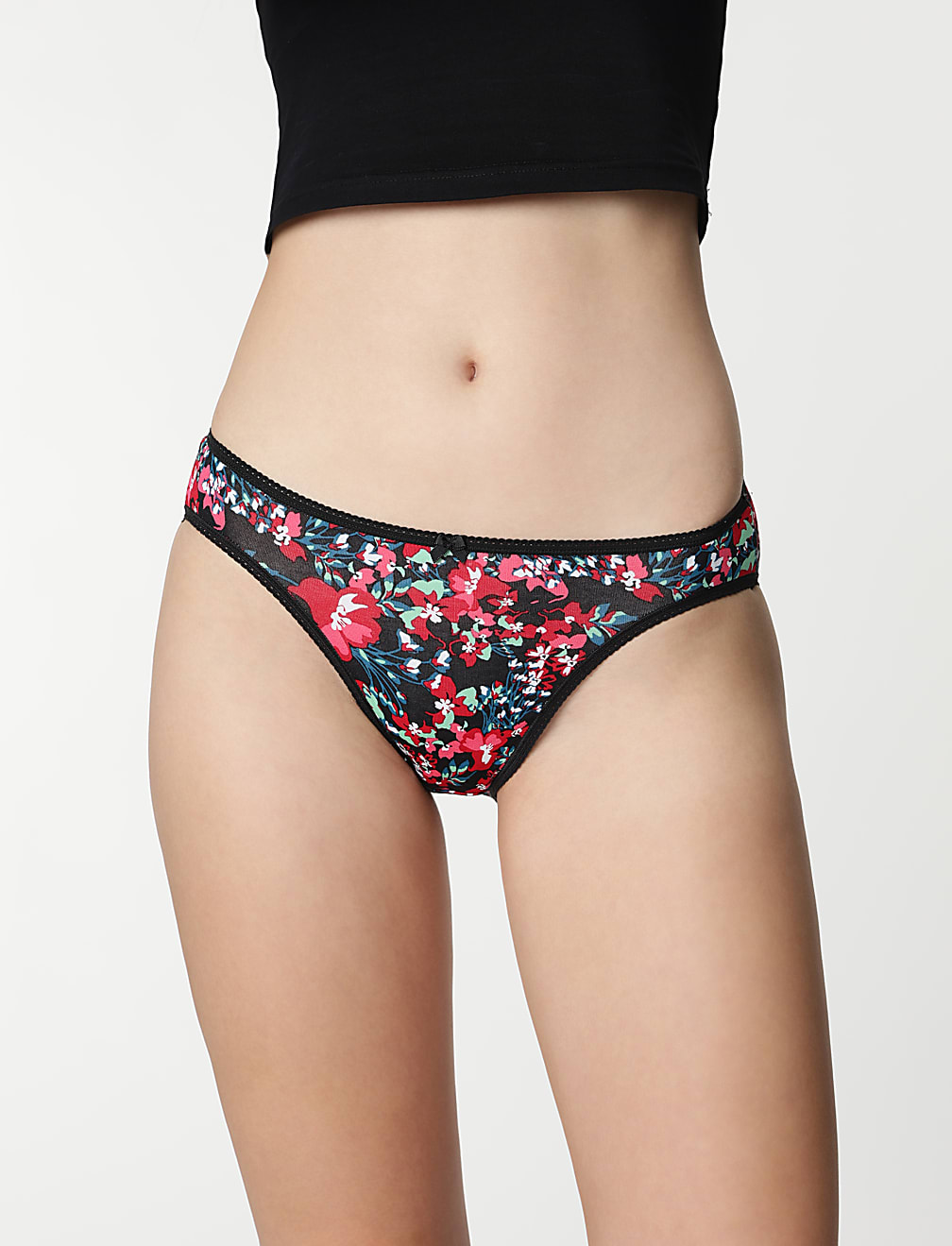 3pk Plain High Legs Knickers