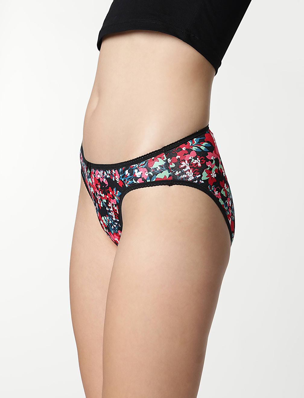 3pk Plain High Legs Knickers