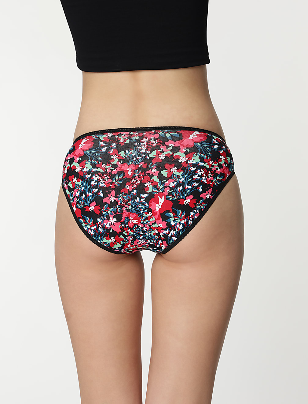 3pk Plain High Legs Knickers