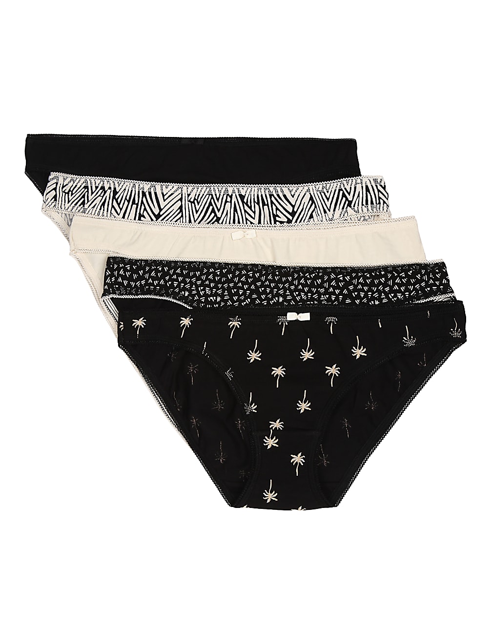 5 Pack Palm Print Bikini