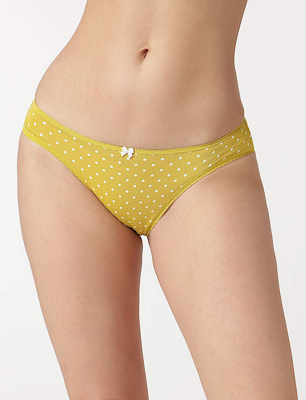 3pk Cotton Rich High Leg Knickers
