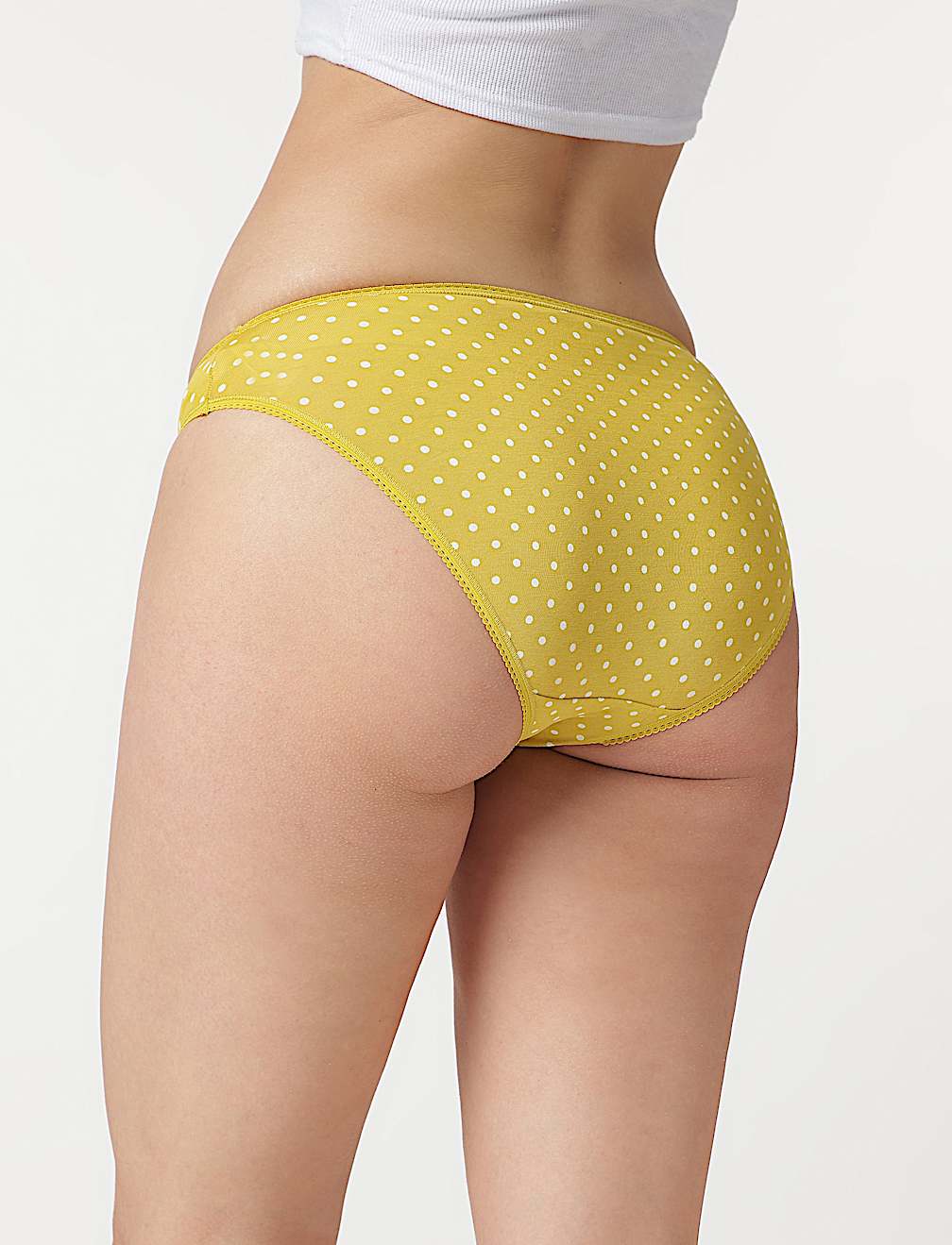 3pk Cotton Rich High Leg Knickers