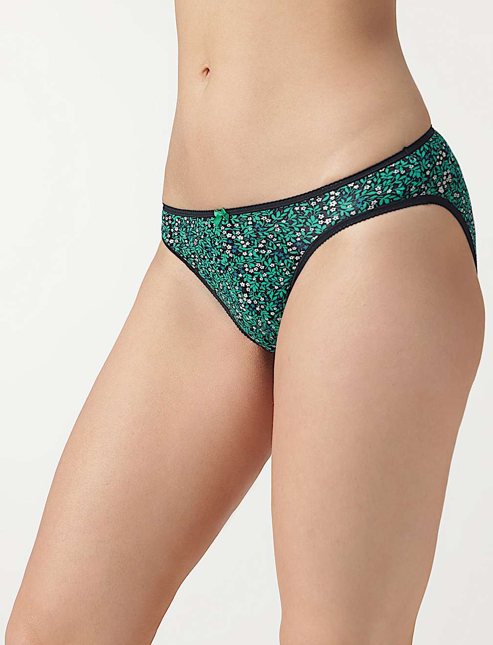 3pk Cotton Rich High Leg Knickers