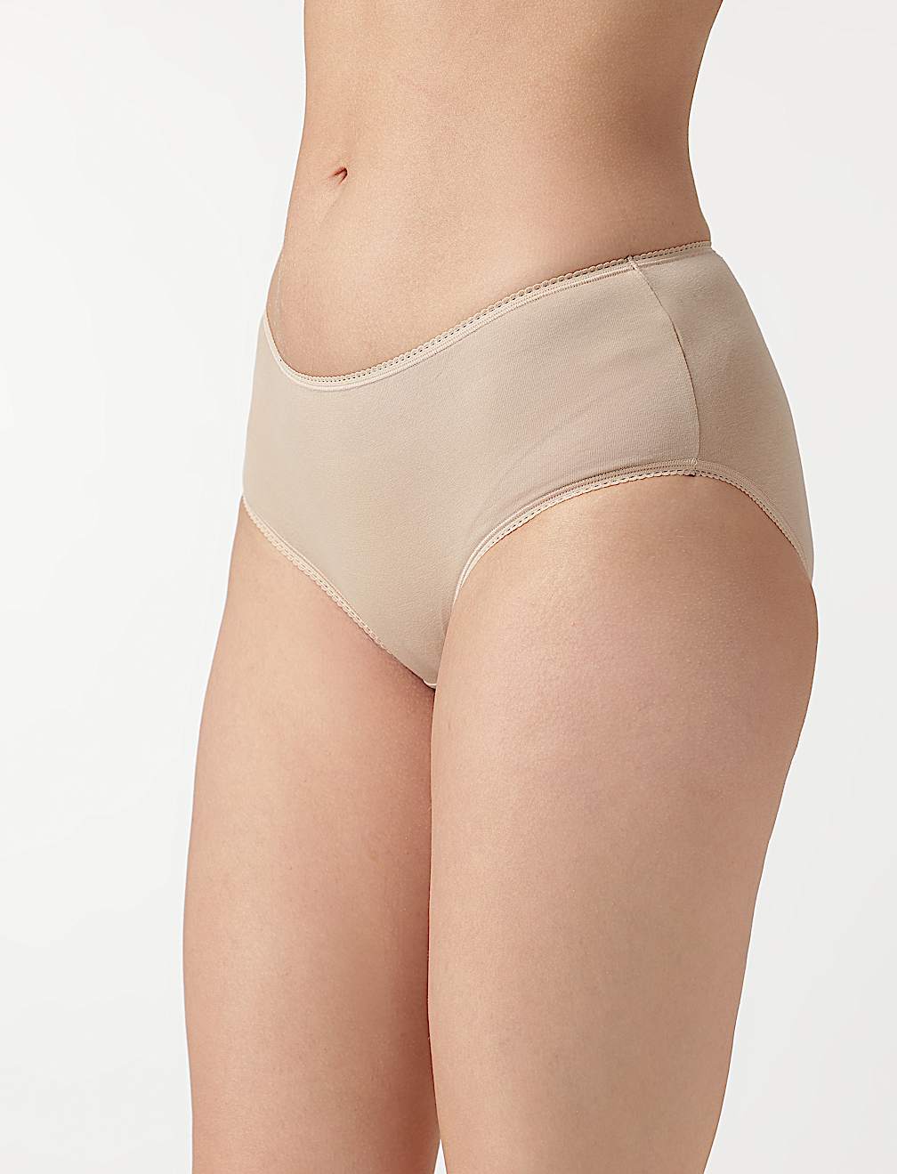 3pk Cotton Rich Midi Knickers