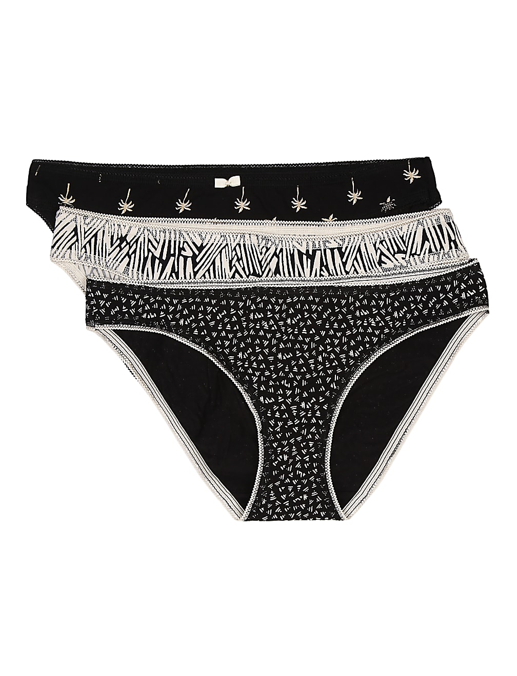 3 Pack Palm Print Bikini