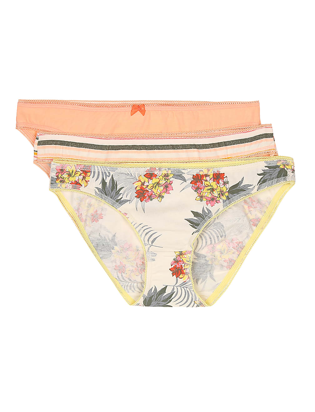 3 Pack Pineapple Print Bikinis