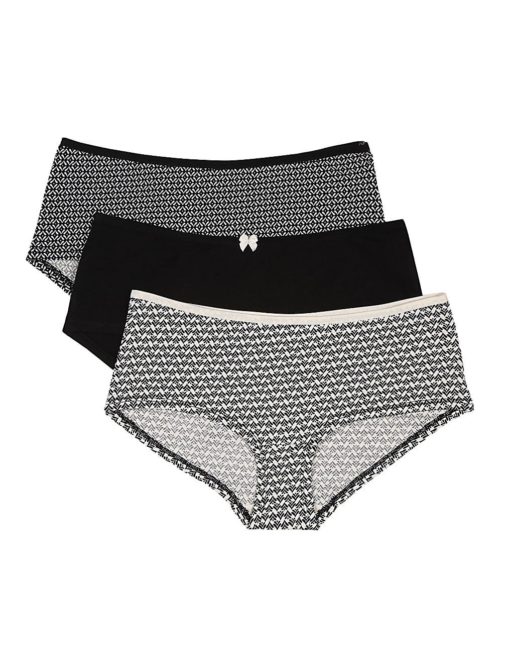 3 Pack Geo Print Low Rise Shorts