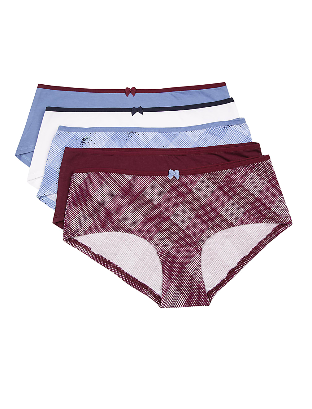 5 Pack Cotton Mix Skinny Fit Knickers