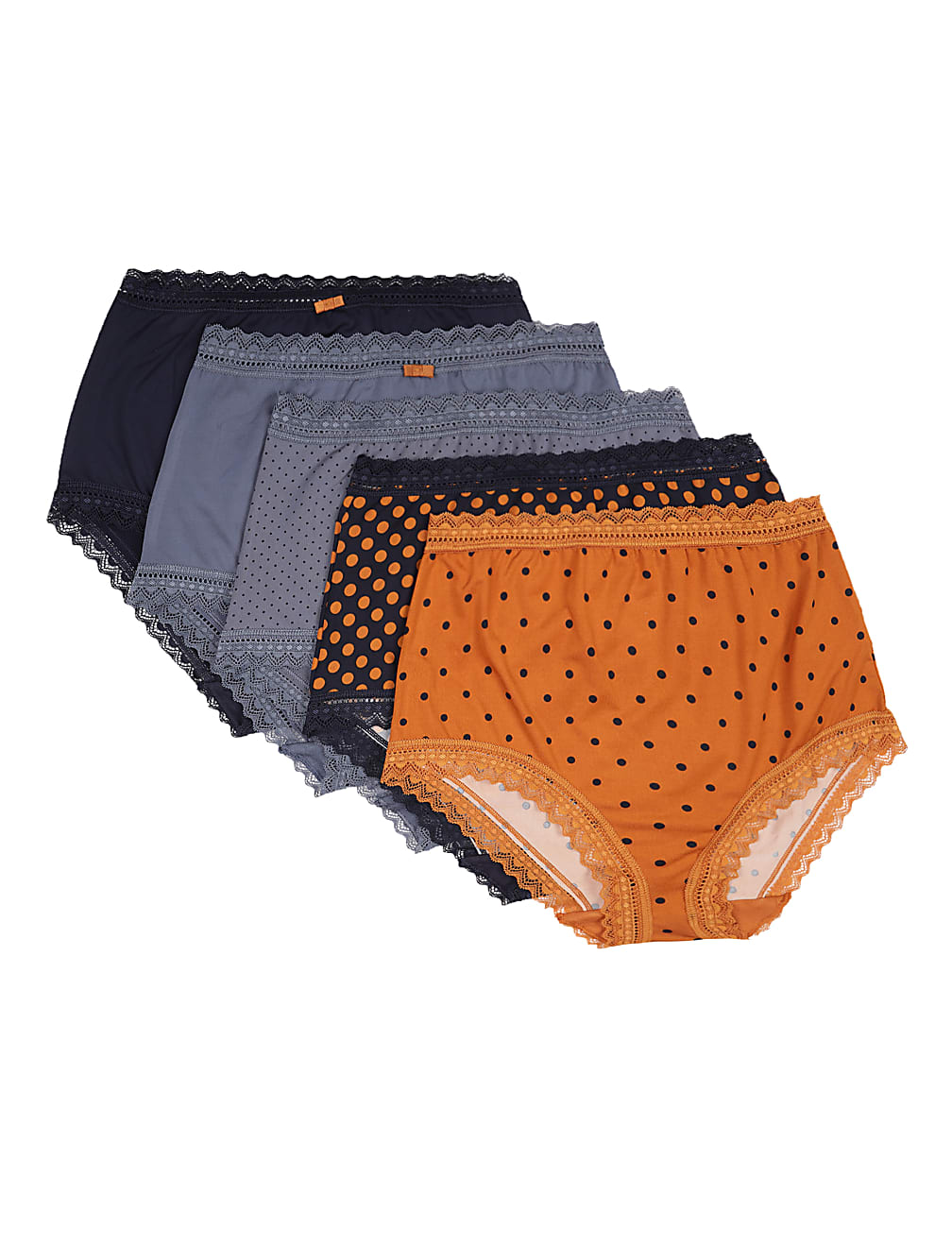 5 Pack Poly Mix Full Briefs