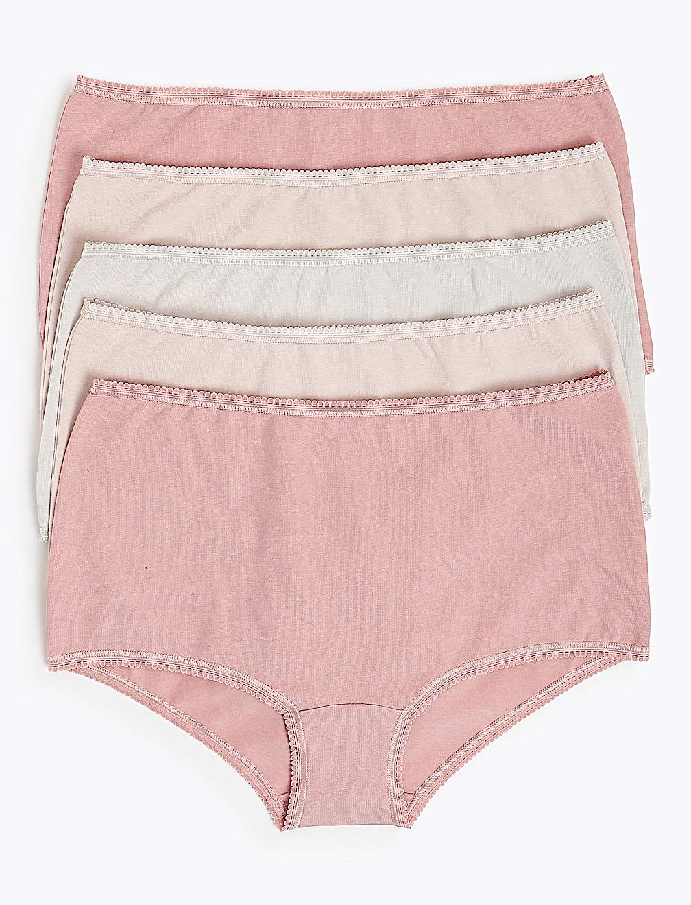 5 Pack Cotton Rich High Waist Knickers