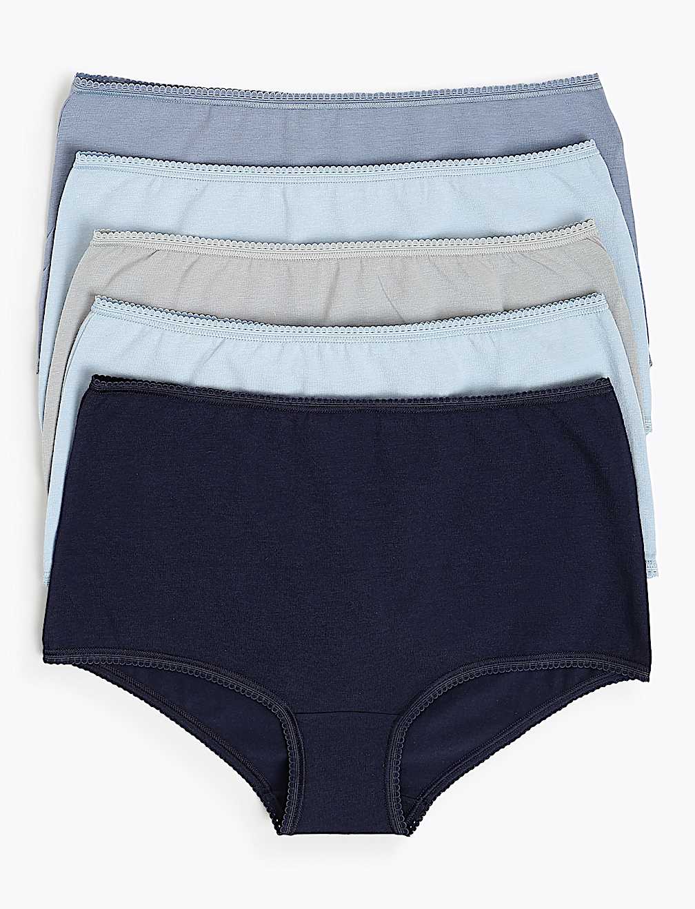 5 Pack Cotton Rich High Waist Knickers