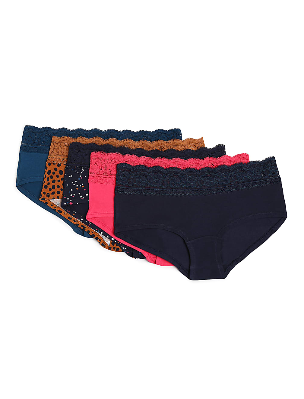 5 Pack Cotton Mix Skinny Fit Knicker