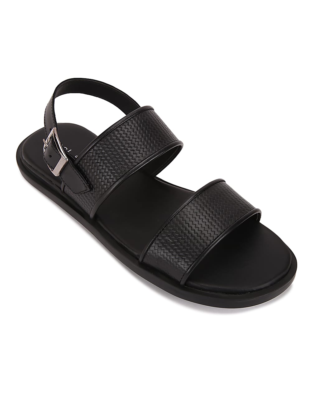 Leather Textured Belt Sandals