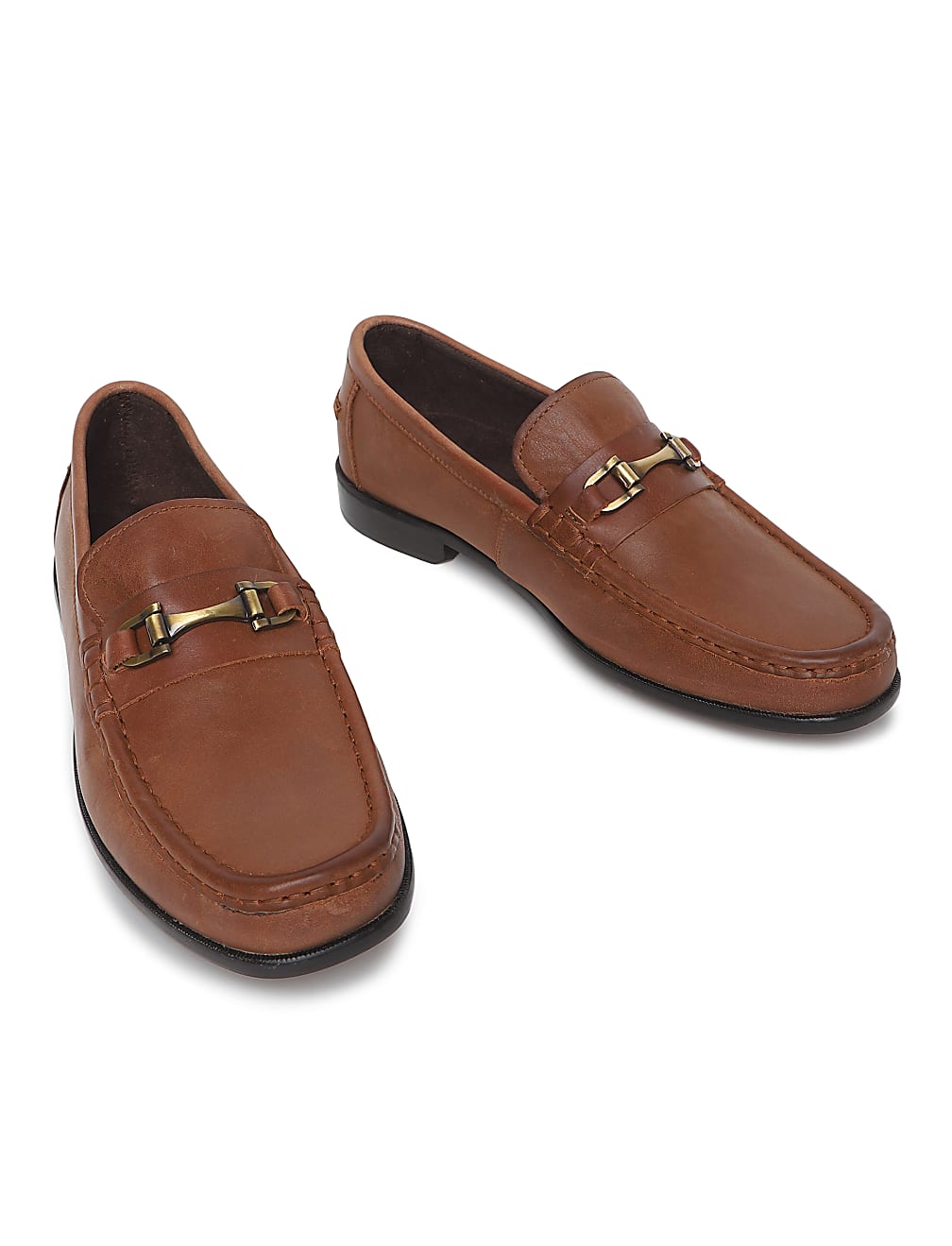 Pure Leather Plain Loafers