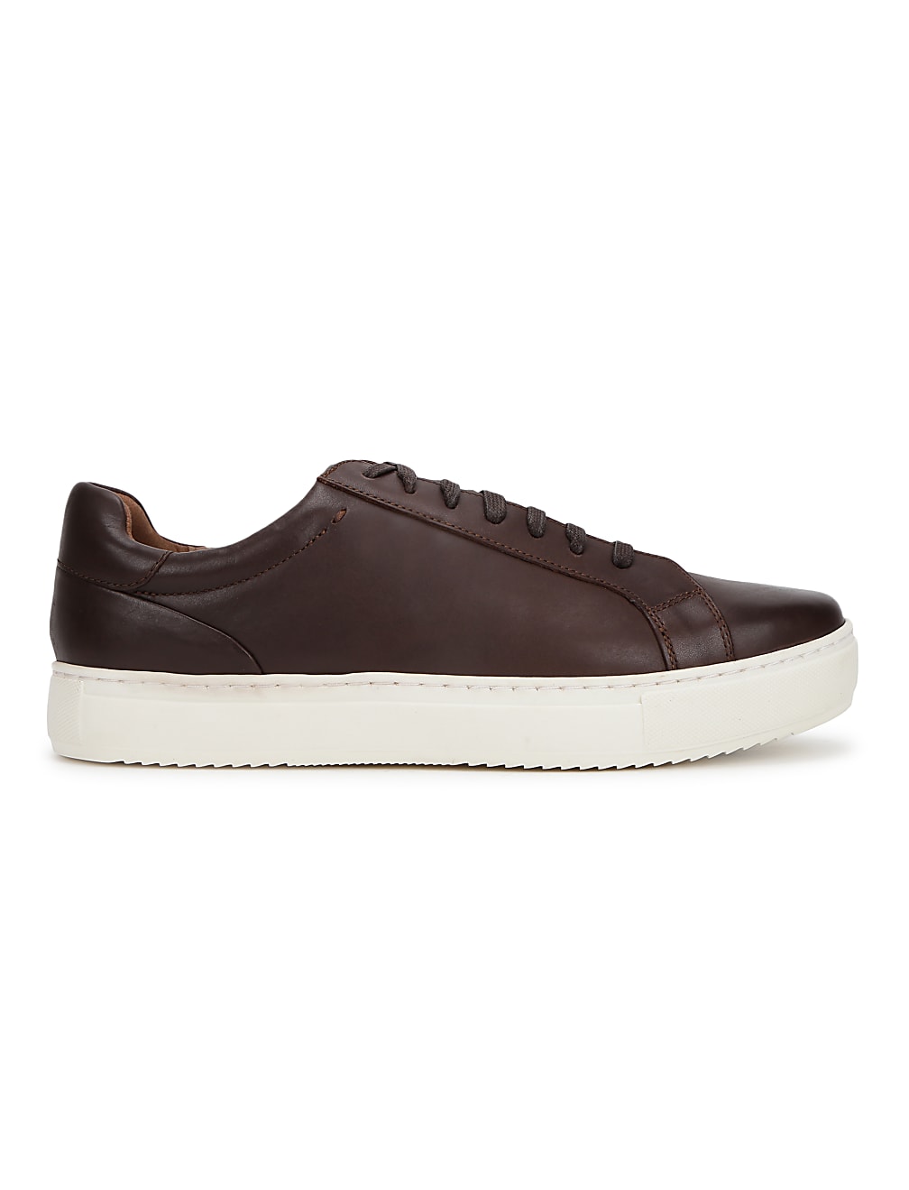 Pure Leather Plain Lace-up Sneakers