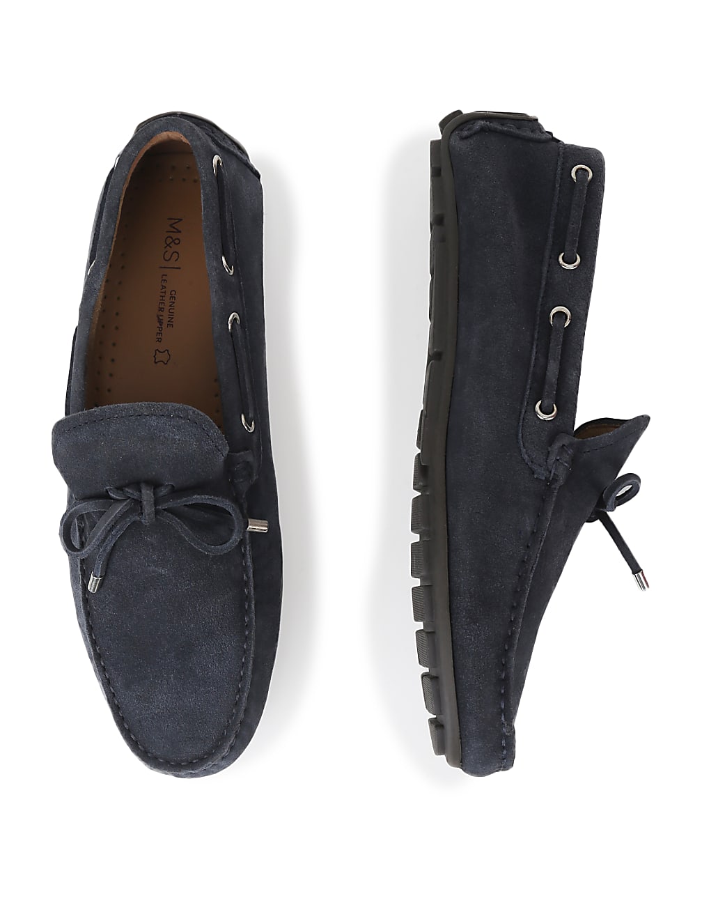 Leather Plain Slip-on Loafers