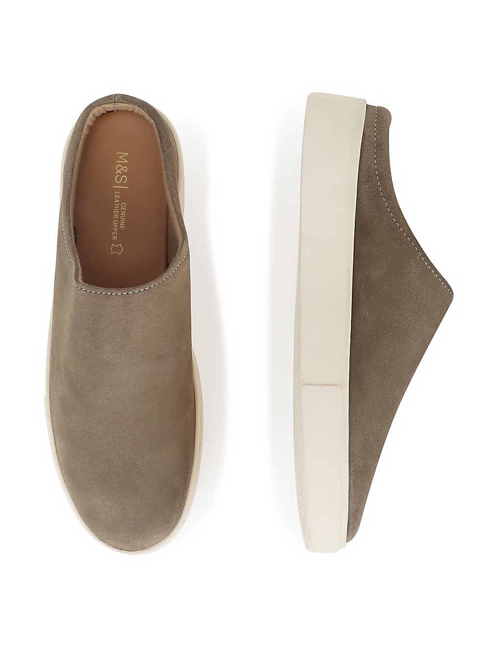 Leather Plain Slip-on Casual Shoes
