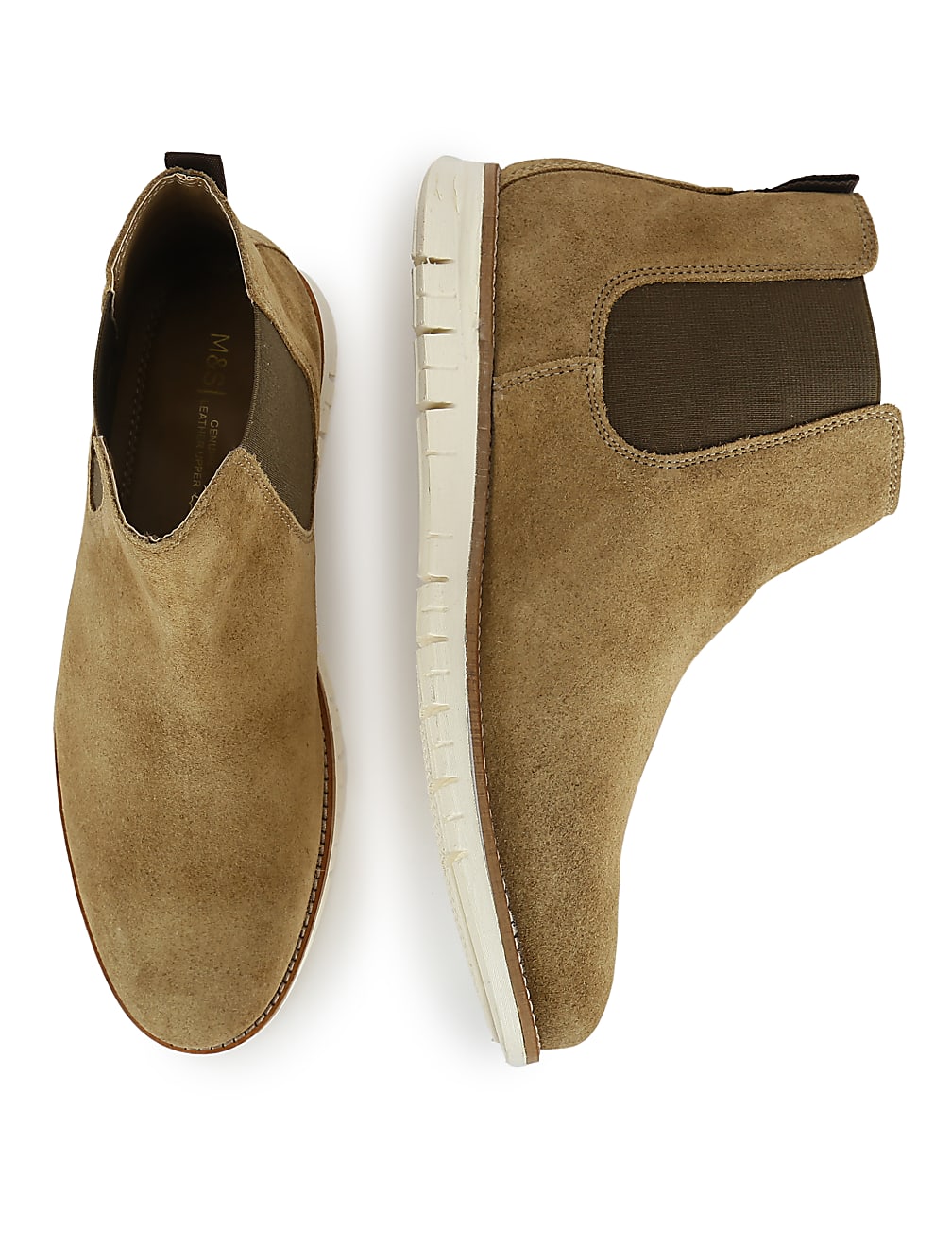 Pure Leather Plain Slip-on Chelsea Boots