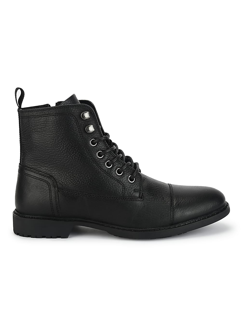 Pure Leather Textured  Ankle Boots