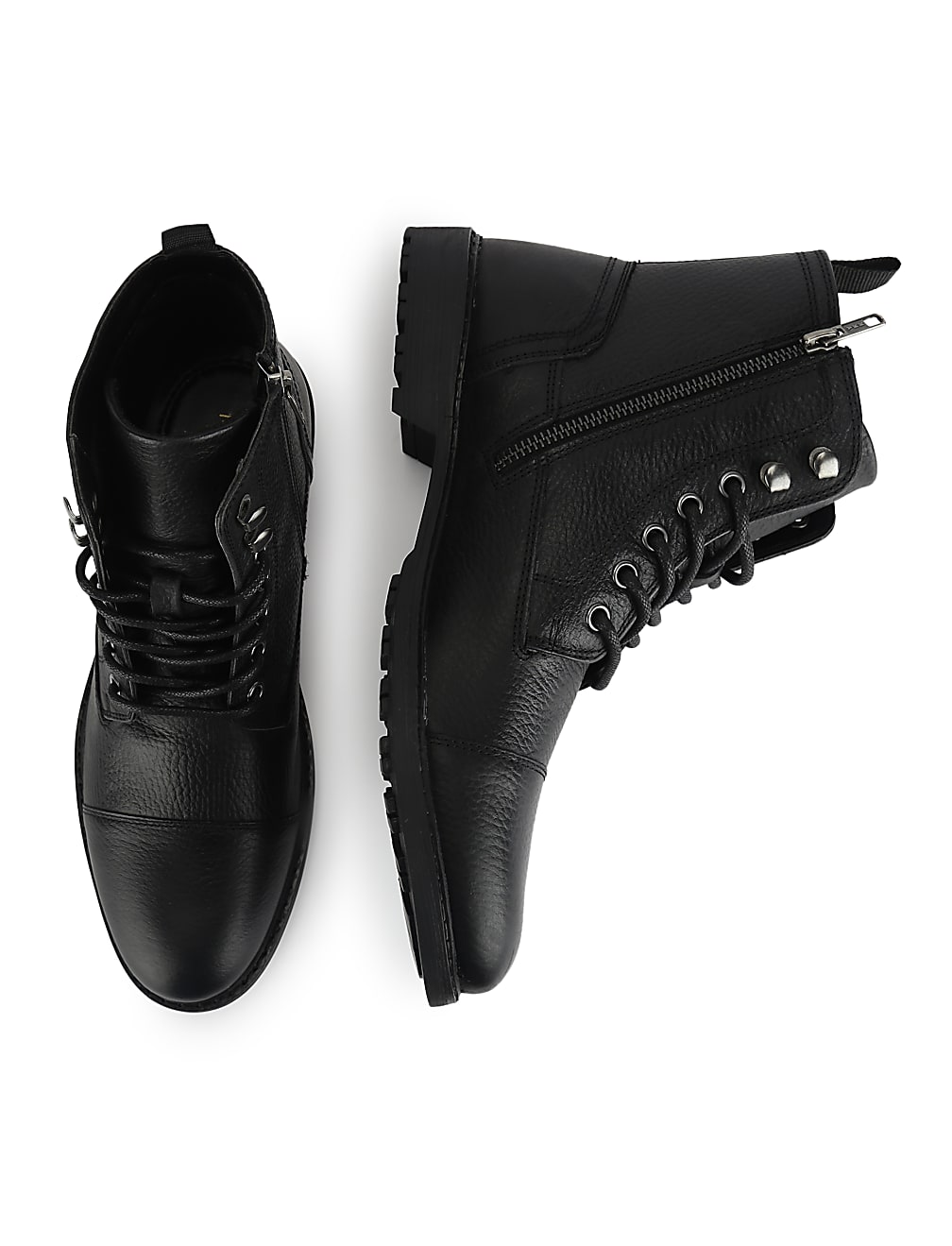 Pure Leather Textured  Ankle Boots