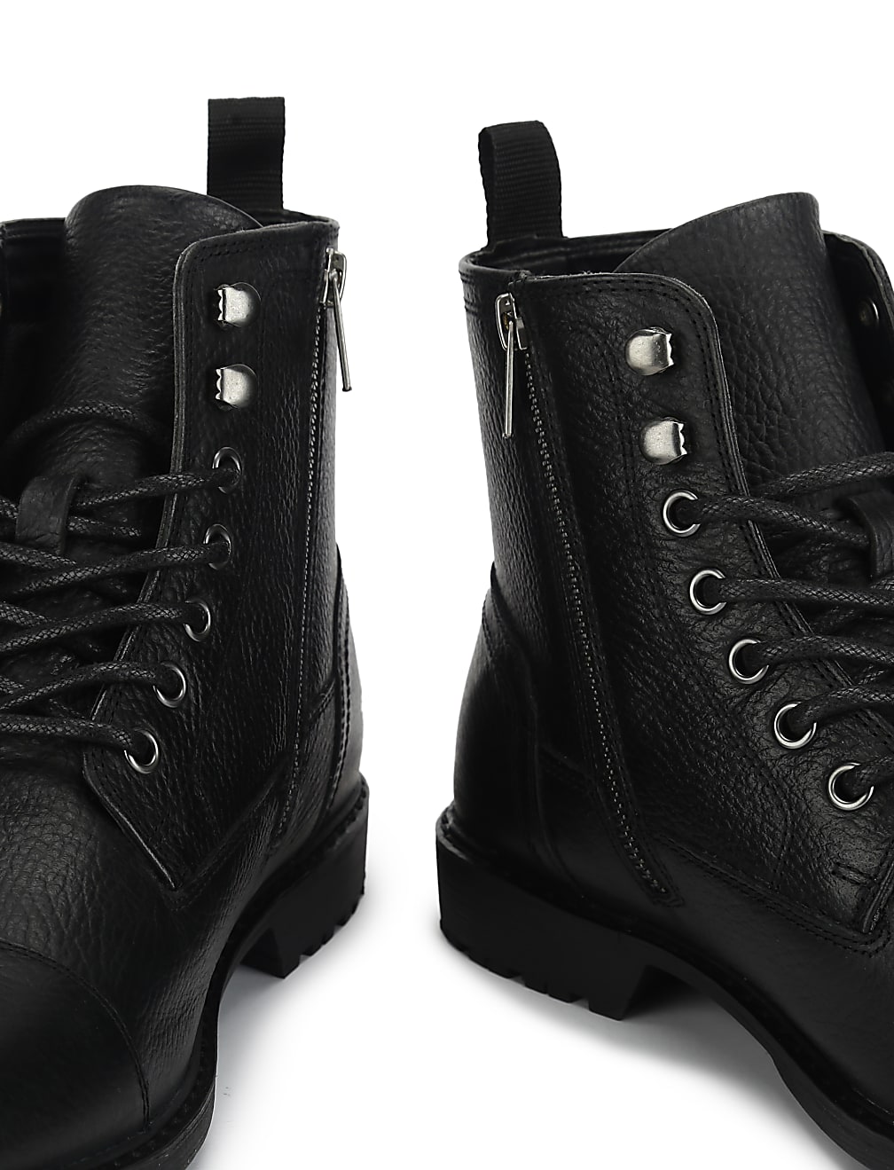 Pure Leather Textured  Ankle Boots