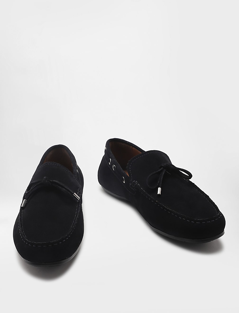 Pure Leather Plain Slip-on Loafers