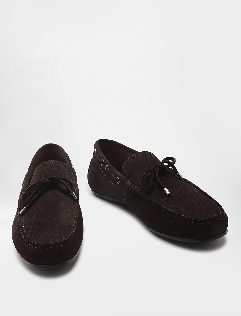 Pure Leather Plain Slip-on Loafers