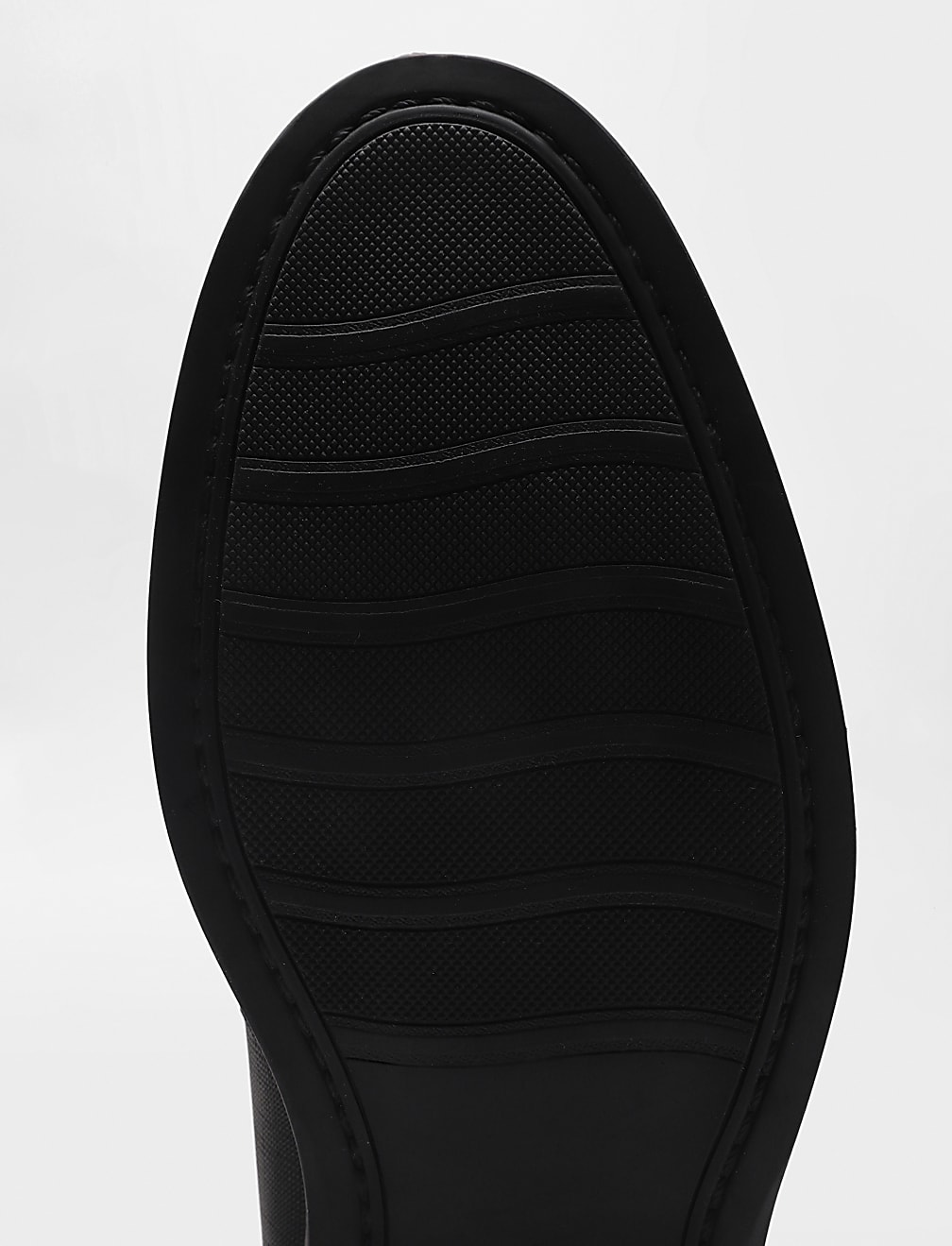 Pure Leather Plain Slip-on Loafers