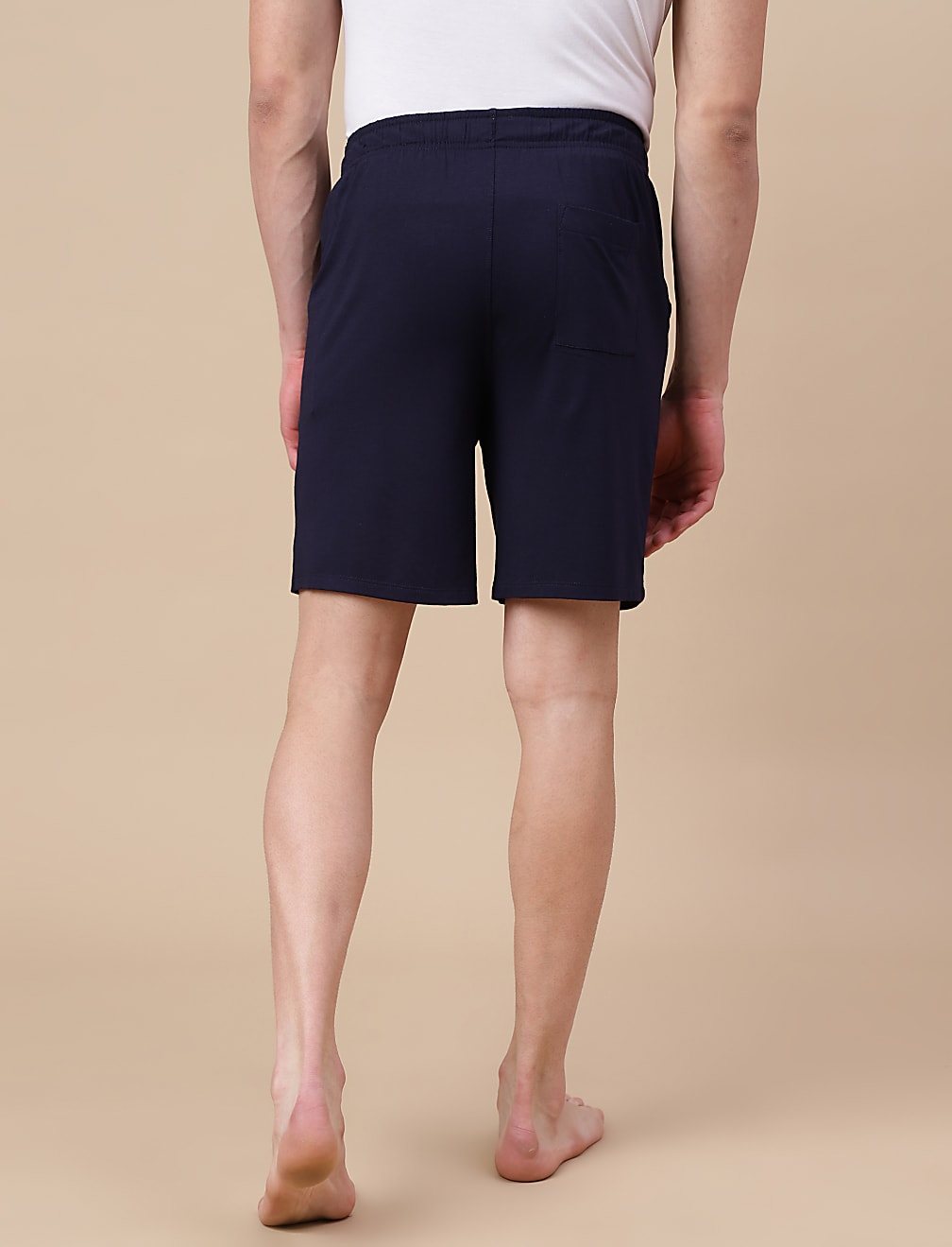 Cotton Blend Solid Shorts