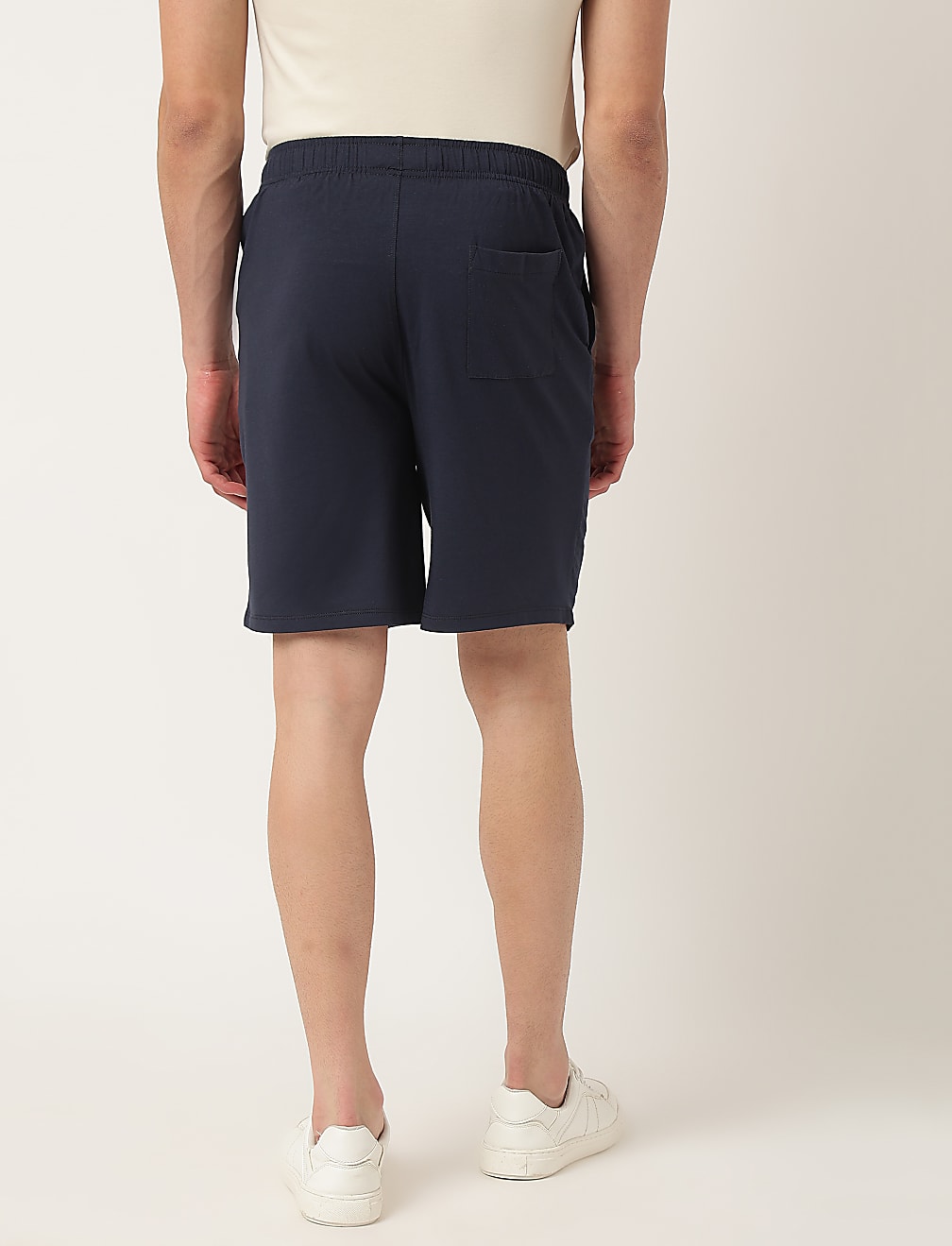 Cotton Blend Solid Shorts