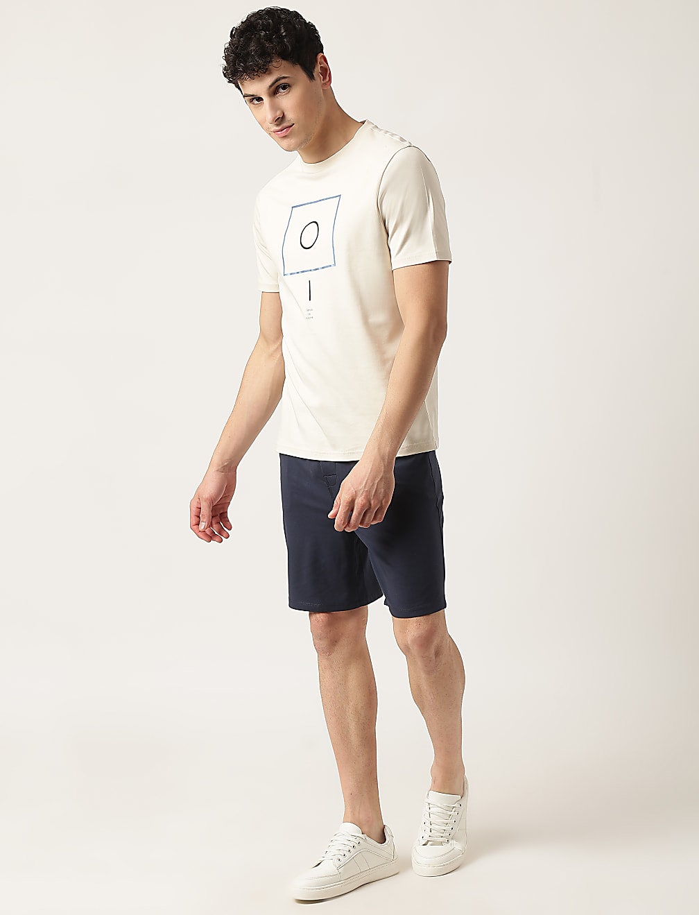 Cotton Blend Solid Shorts