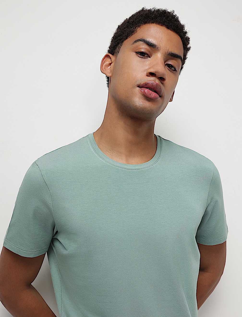 Modal Cotton Crew Neck T-Shirt