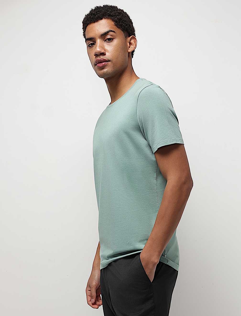Modal Cotton Crew Neck T-Shirt
