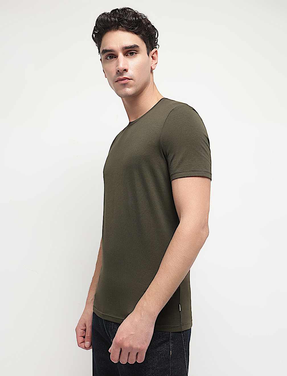 Modal Cotton Crew Neck T-Shirt