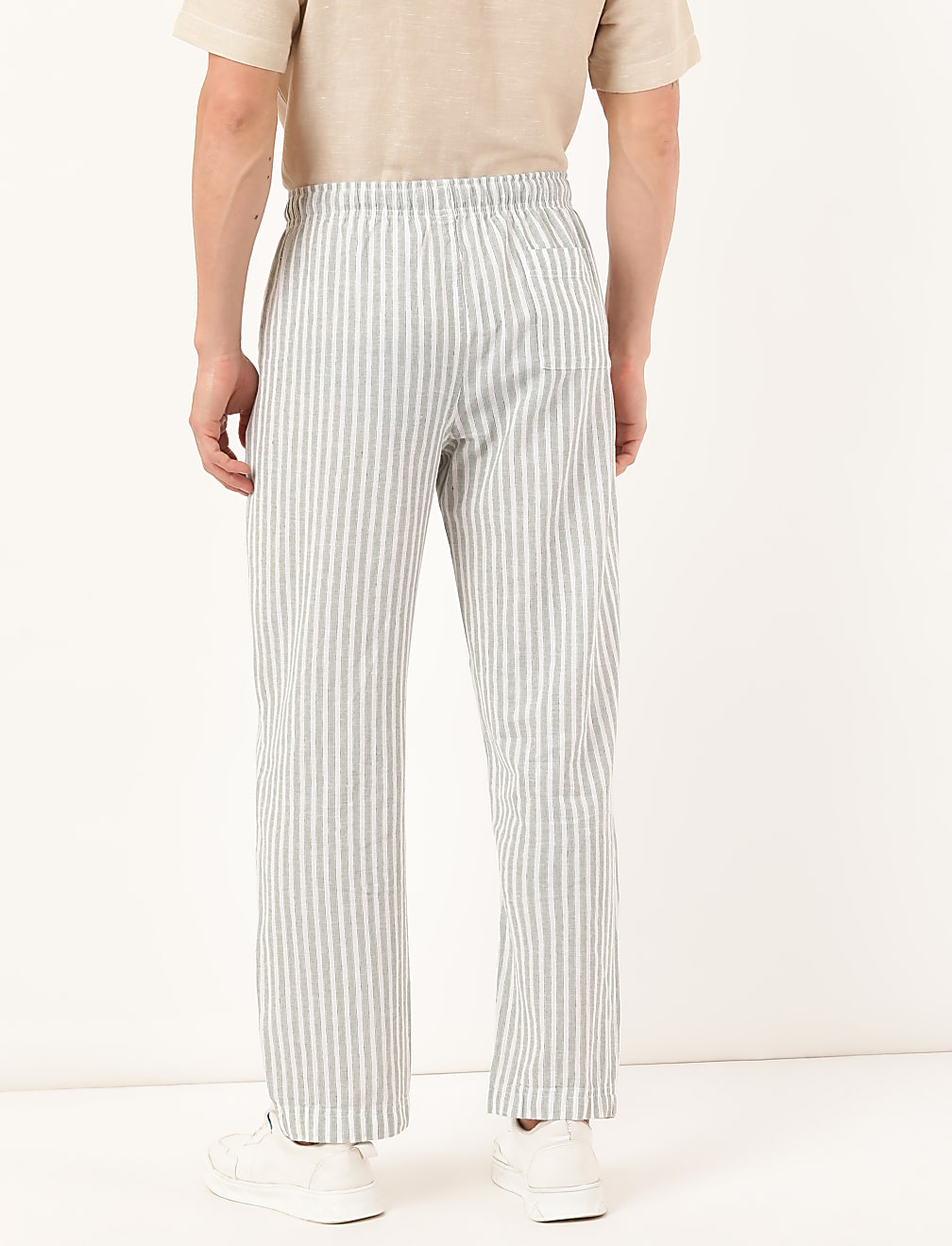 Cotton Linen Mix Striped Regular Fit Pyjama