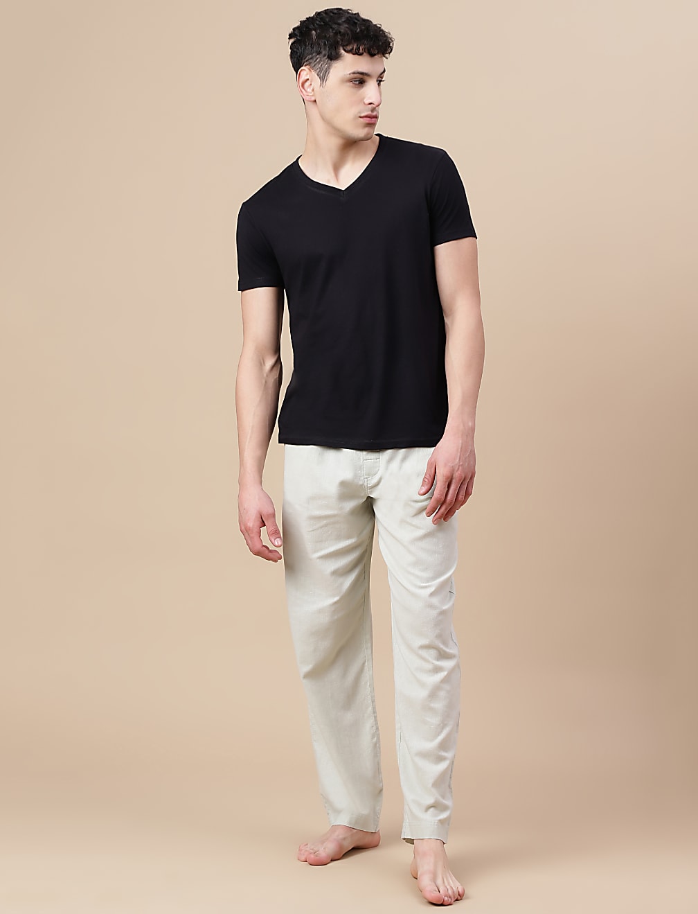 Cotton Mix Plain Relaxed Fit Pyjama
