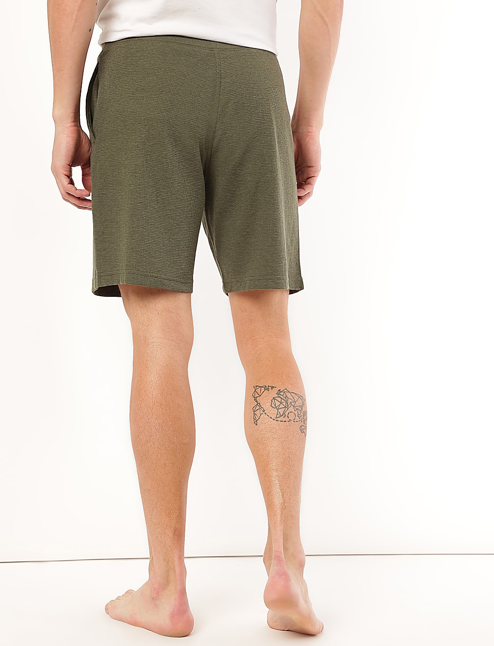 Cotton Blend Textured Shorts