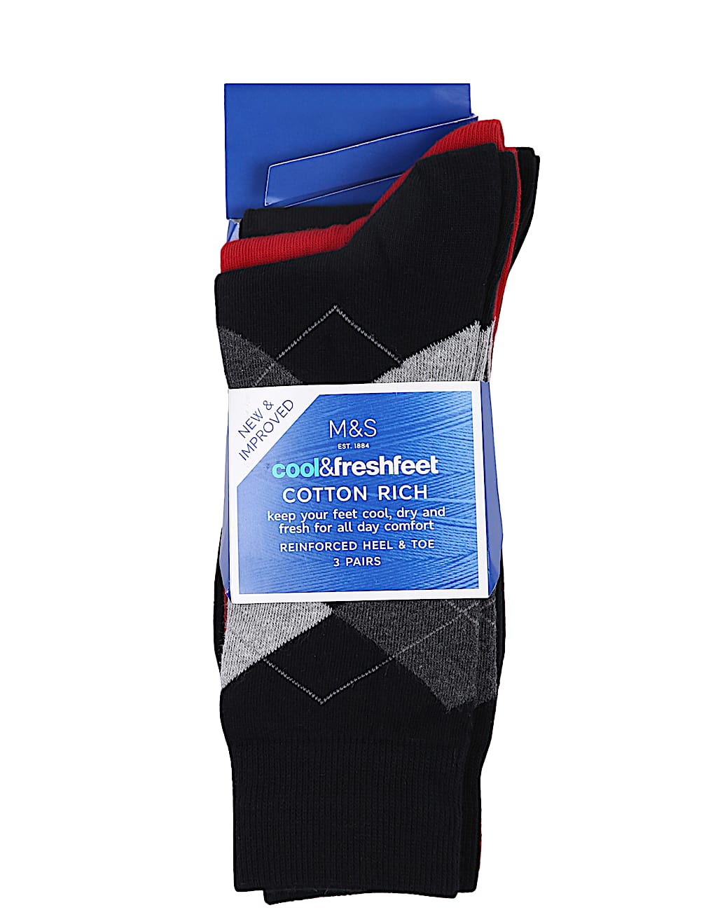 3Pk Argyle Sock