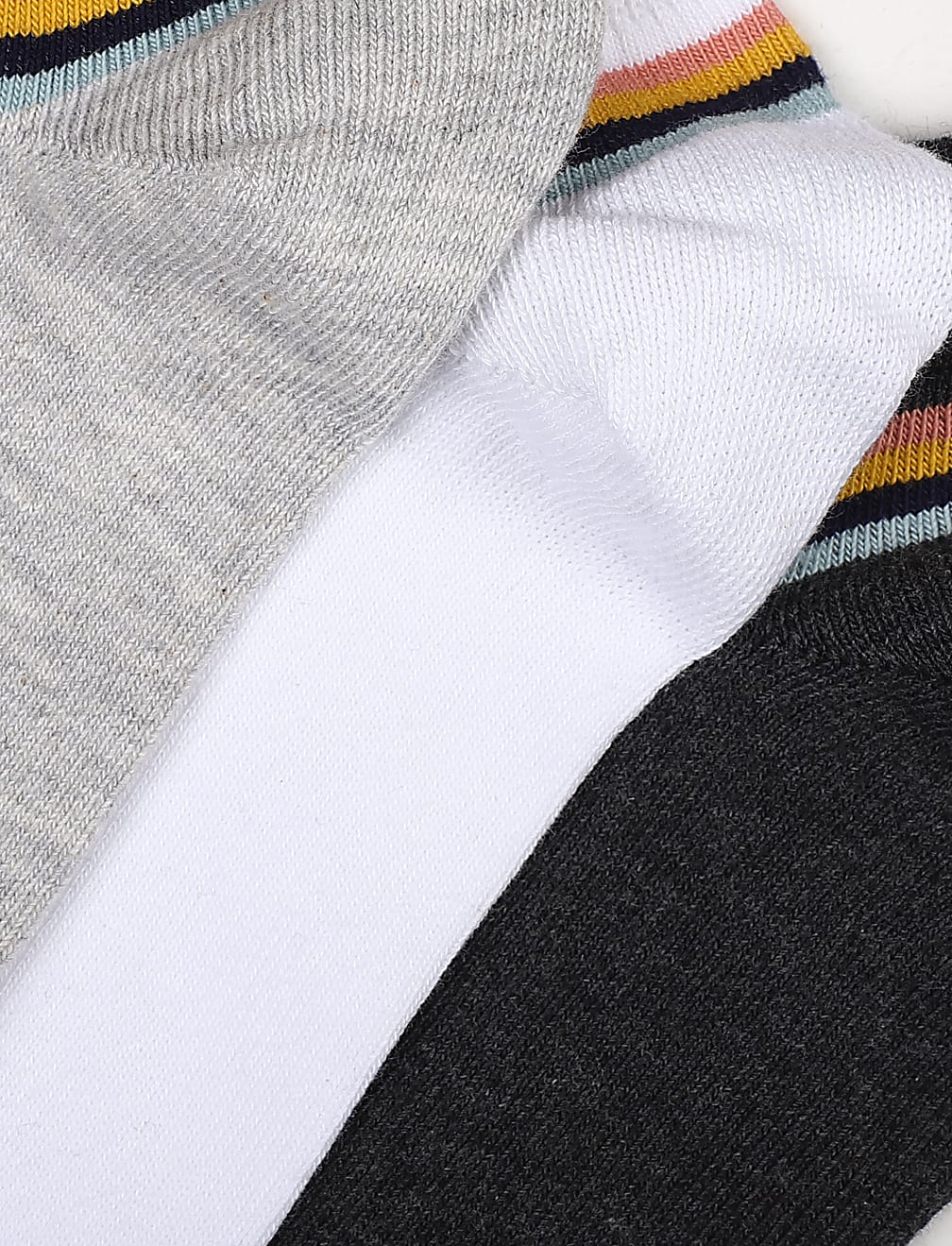 3 Pairs of Cotton Mix Striped Socks
